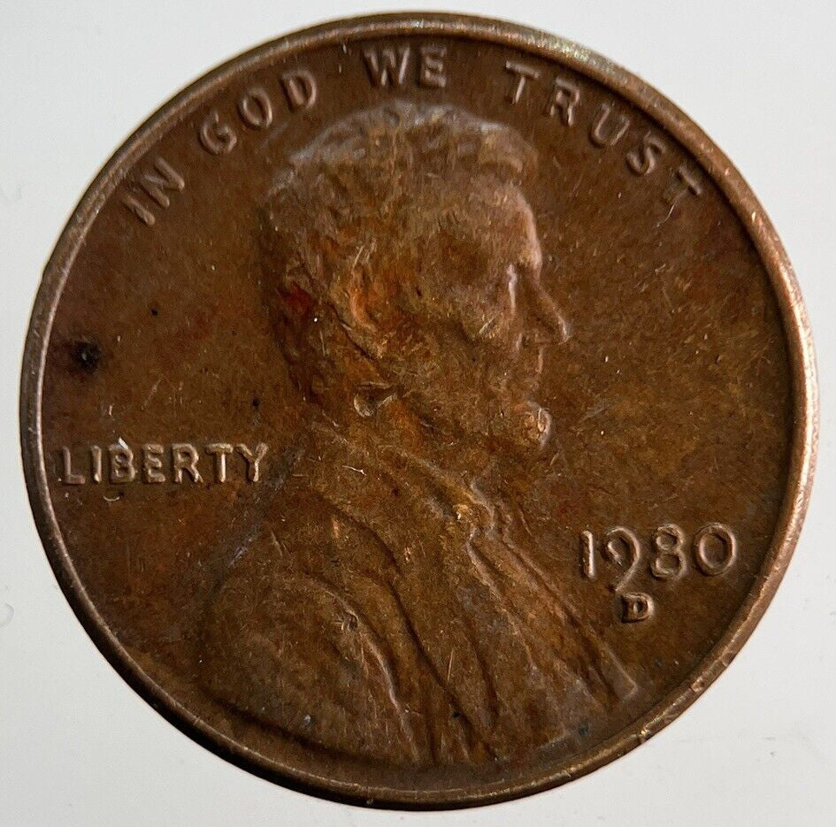 1980 - D US USA One Cent Coin | Fine Collectable Grade