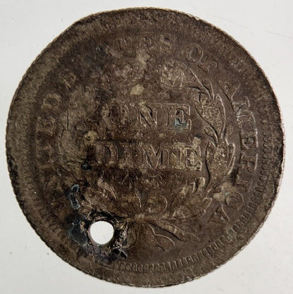 1854 US USA One Dime Silver Coin | Fair Grade