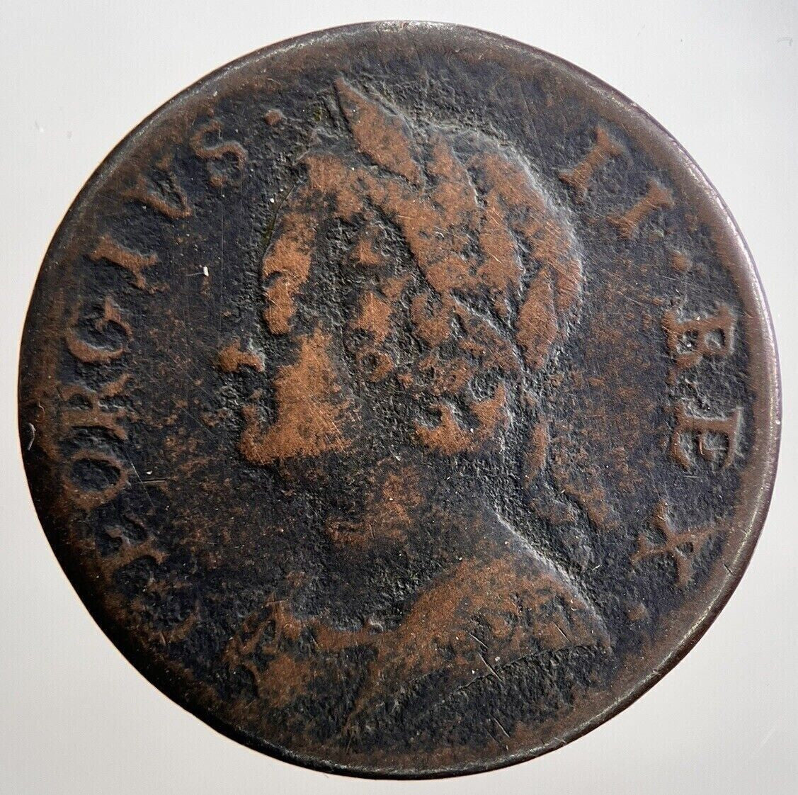 1753 George II 2nd Half-Penny Coin | Collectable Grade | a2207