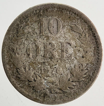 1876 Sweden 10 Ore Silver Coin | Collectable Grade