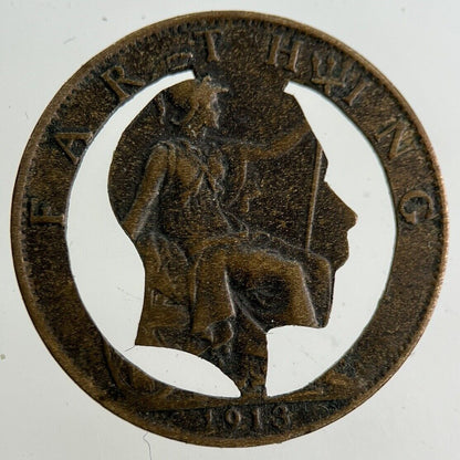 1913 George V Modified Farthing Coin | Collectable Grade