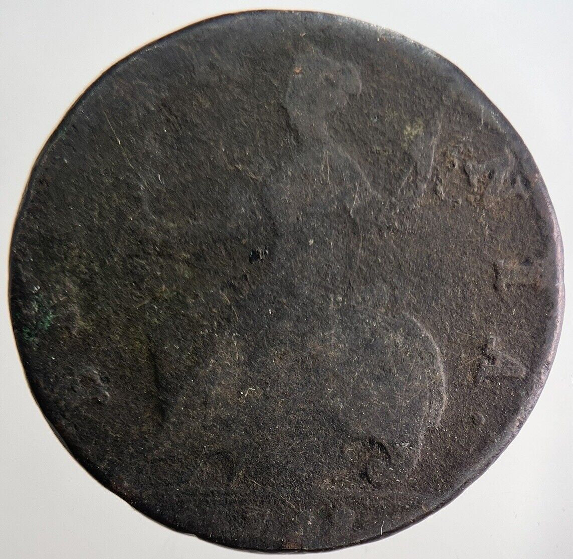 1742 George II 2nd Half - Penny Coin | Worn Grade | a2520