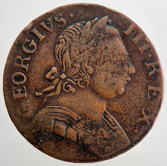1775 George 3rd III Half - Penny Coin | Fine Collectable Grade | a6059