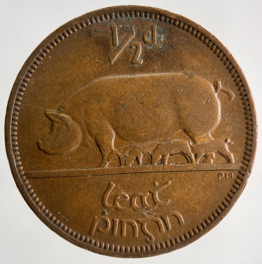 1953 Irish Half - Penny Pig Coin | Fine Collectable Grade