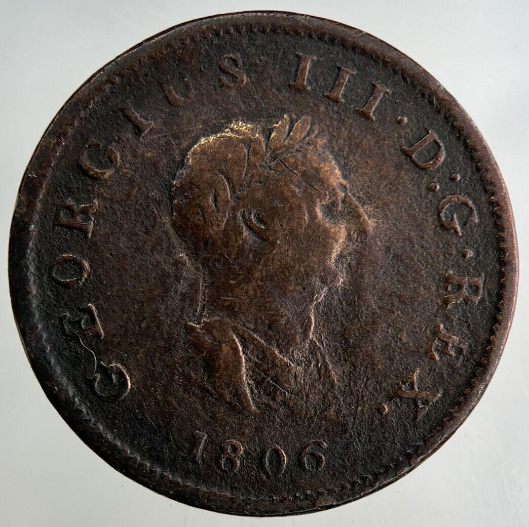 1806 George III 3rd Half-Penny Coin | Fine Collectable Grade