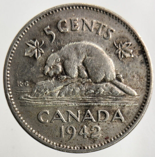 1942 Canada 5 Cents Coin | Collectable Grade