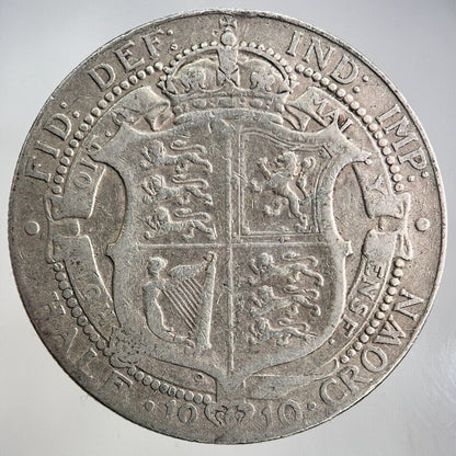 1910 Edward VII Half - Crown Silver Coin | Fine Collectable Grade