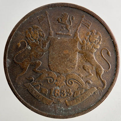1833 India Quarter 1/4 Anna Coin | Collectable Grade