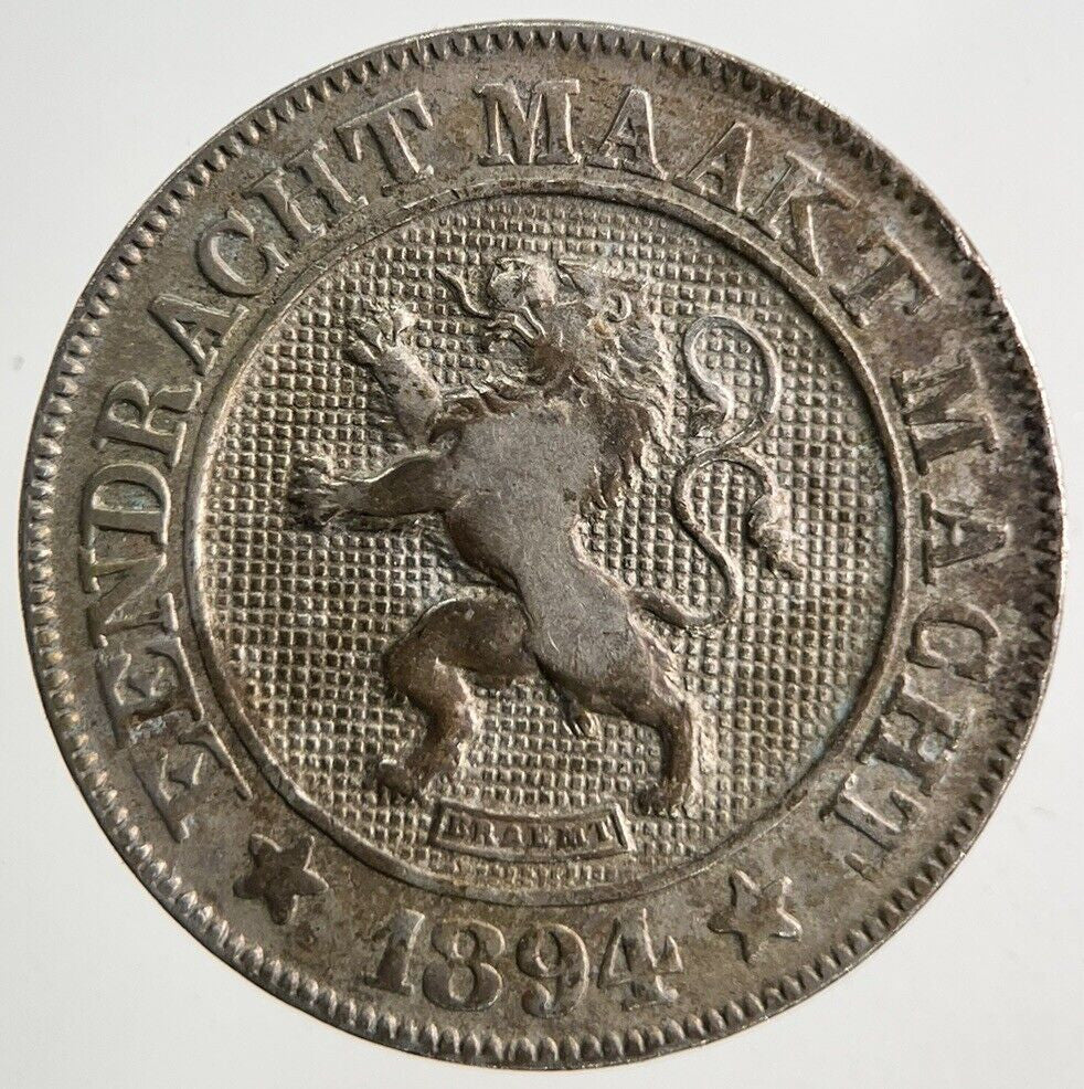 1894 Belgium 10 Cent Centimes Coin | Fine Collectable Grade