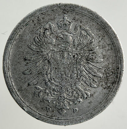 1917 Germany 1 Pfennig Coin | Fine Collectable Grade