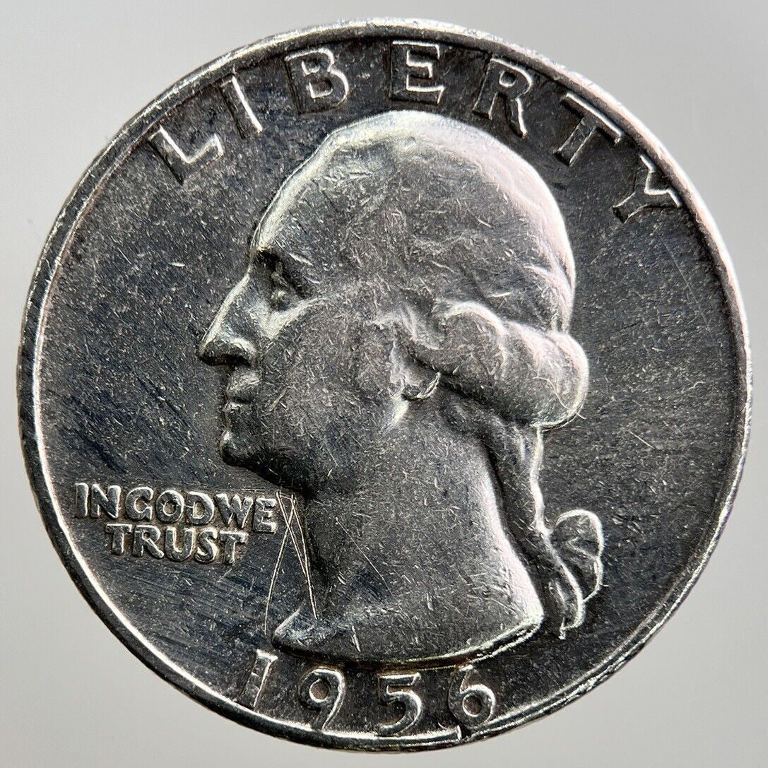 1956 US American Quarter Silver Coin | Fine Collectable Grade | a261