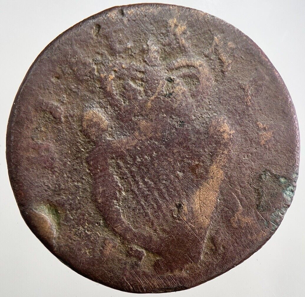 1753 George II Irish Hibernia Half - Penny Coin | Collectable Grade | a7998