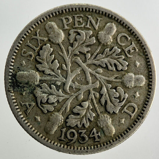 1934 George V Sixpence Silver Coin | Collectable Grade