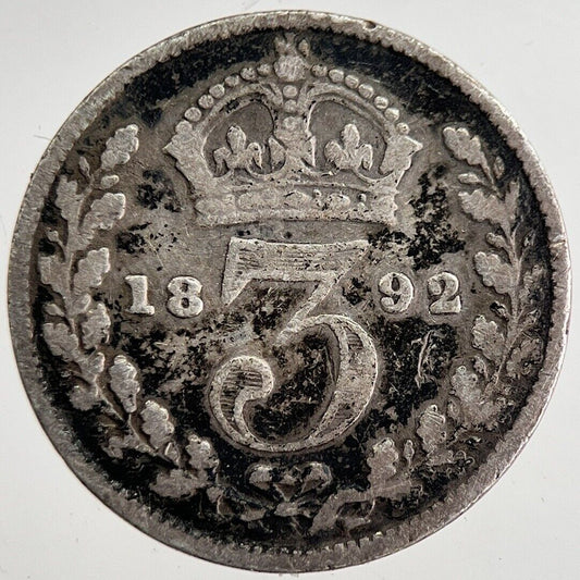 1892 Victoria Threepence Silver Coin | Collectable Grade | a8851