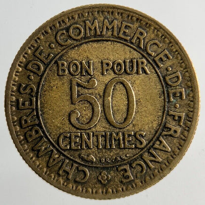 1922 France 50 Centimes Coin | Fine Collectable Grade