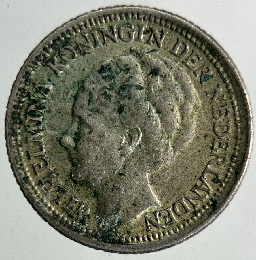 1938 Netherlands 10 Cents Silver Coin | Fine Collectable Grade