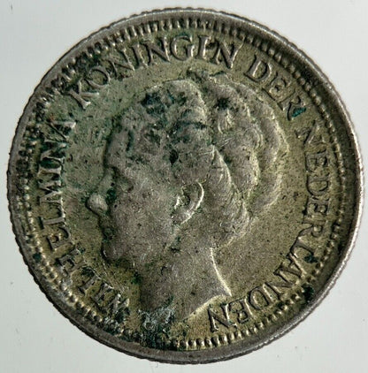 1938 Netherlands 10 Cents Silver Coin | Fine Collectable Grade