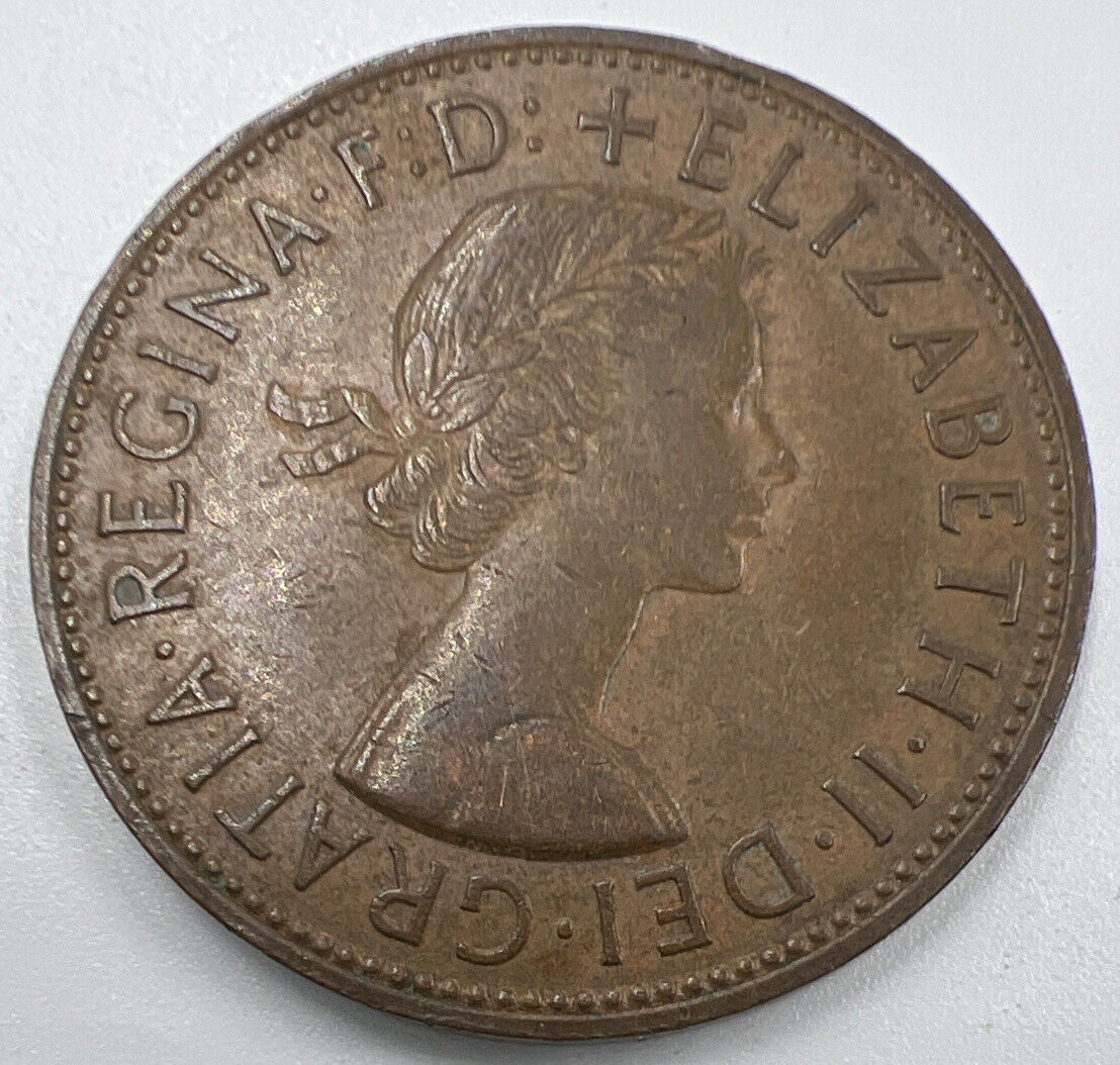 1964 Elizabeth II Penny | British Copper Coin | Very High Grade | a1293