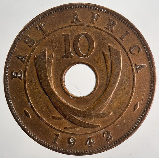 1942 East Africa 10 Ten Cents Coin | Fine Collectable Grade | a9928