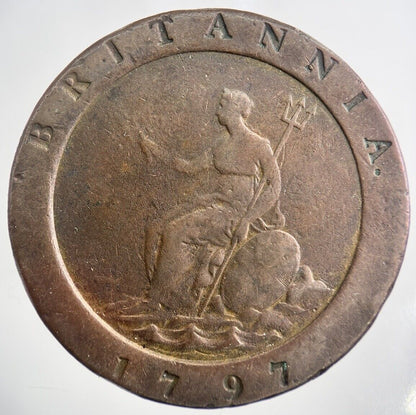 1797 George III 3rd Two - Pence Coin | Fine Collectable Grade | a497