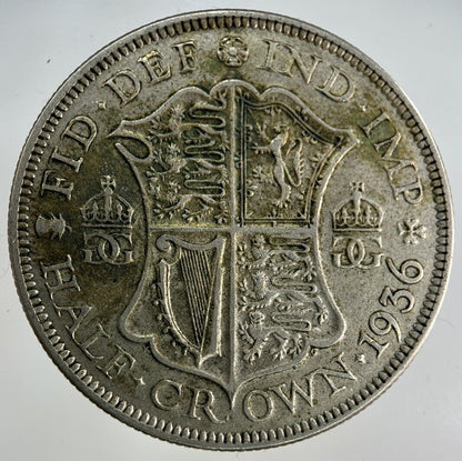 1936 George V Half - Crown Silver Coin | Fine Collectable Grade