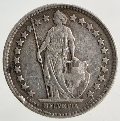 1934 Switzerland Swiss 1/2 Half Franc Silver Coin | Fine Collectable Grade