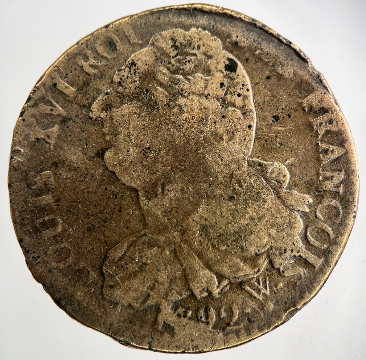 1792 France 2 Sol Coin | Fine Collectable Grade