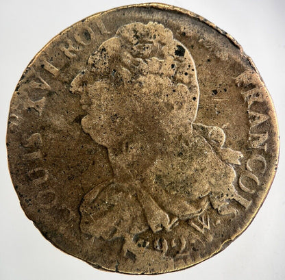 1792 France 2 Sol Coin | Fine Collectable Grade