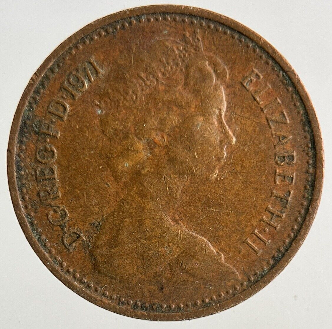 1971 Elizabeth II 2nd New 1/2 Half - Penny Coin | Fine Collectable Grade
