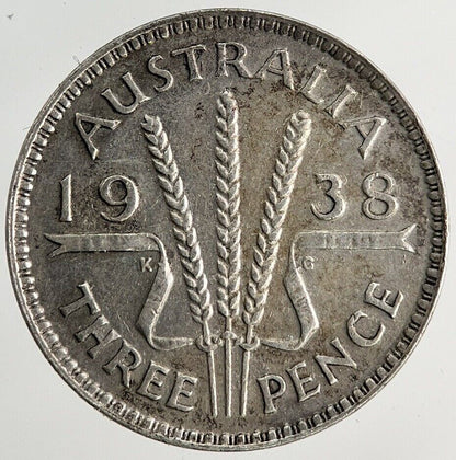 1938 Australia Threepence Silver Coin | Fine Collectable Grade