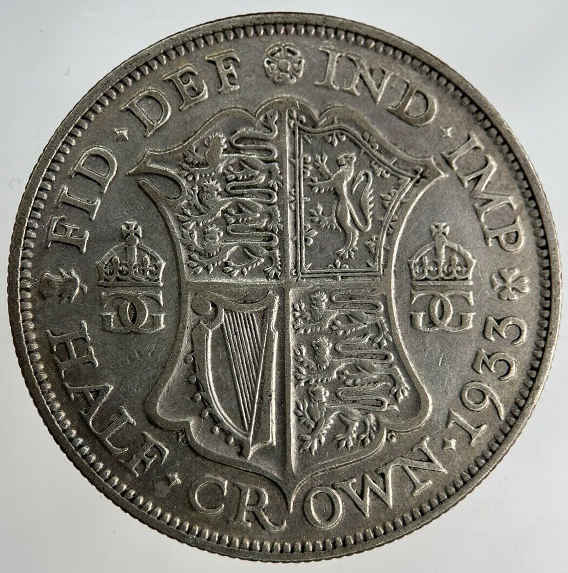 1933 George V Half - Crown Silver Coin | Fine Collectable Grade