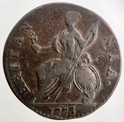 1773 George III 3rd Half - Penny Coin | Fine Collectable Grade