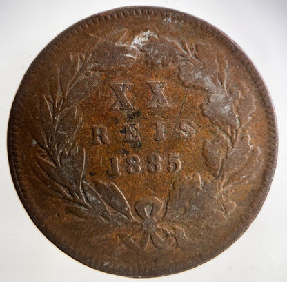 1885 Portugal XX 20 Reis Coin | Collectable Grade