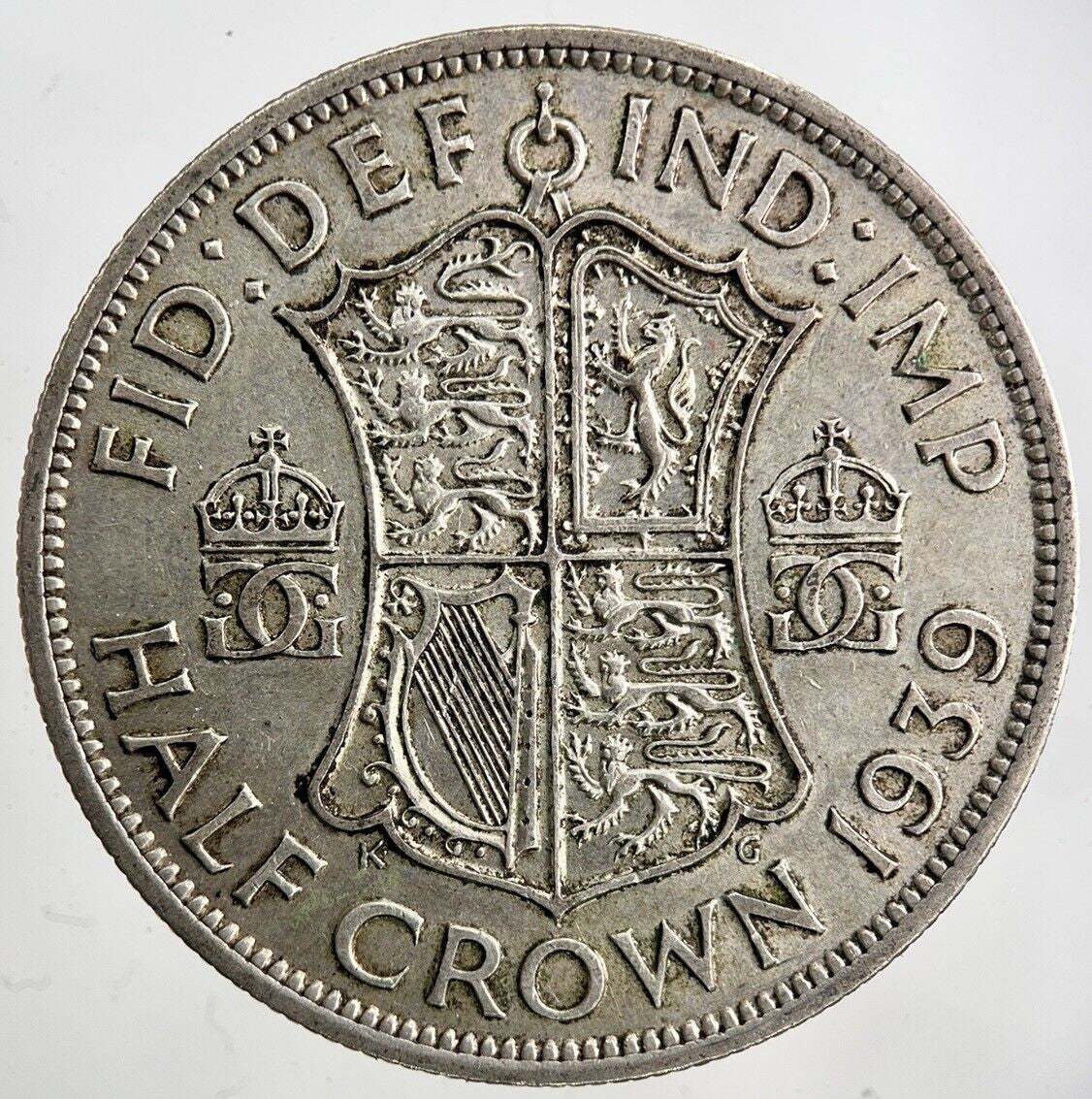 1939 George VI Half - Crown Silver Coin | Fine Collectable Grade