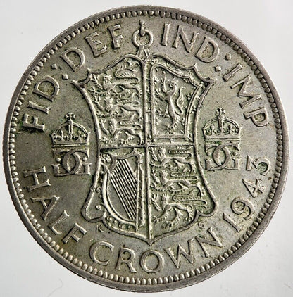 1943 George VI Half - Crown Silver Coin | Fine Collectable Grade