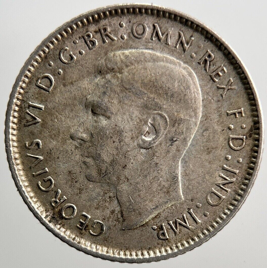 1944 - S Australia Sixpence Silver Coin | Fine Collectable Grade | a3727