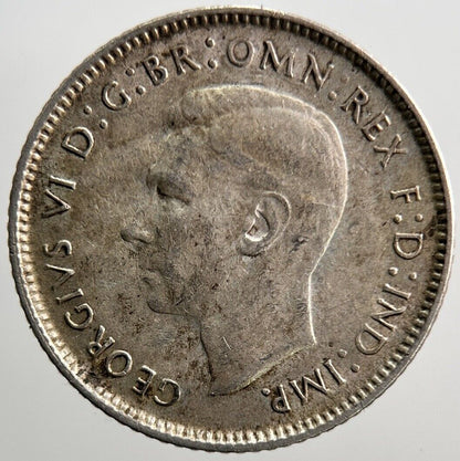1944 - S Australia Sixpence Silver Coin | Fine Collectable Grade | a3727