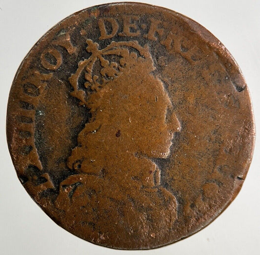 1643 - 1715 France Liard De France Coin | Collectable Grade