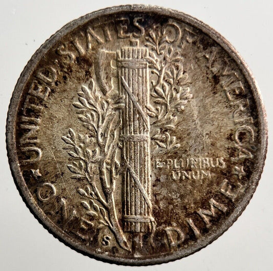 1945 - S US USA Mercury Dime Silver Coin | Very High Grade | a3738