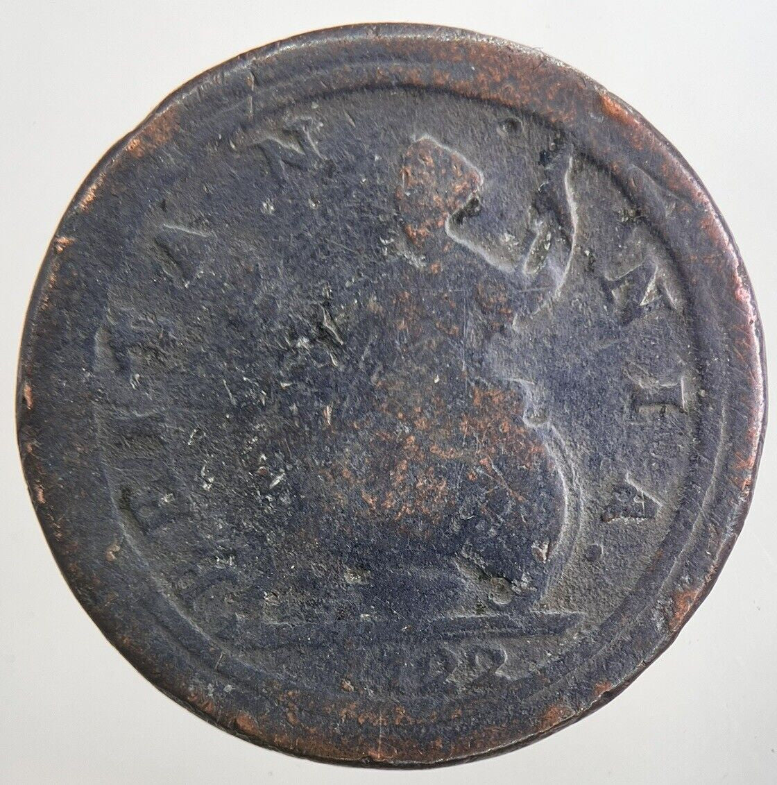 1722 George I 1st Half - Penny Coin | Collectable Grade | a5647