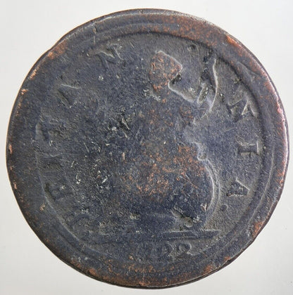 1722 George I 1st Half - Penny Coin | Collectable Grade | a5647