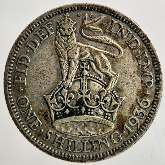 1936 George V Shilling Silver Coin | Fine Collectable Grade