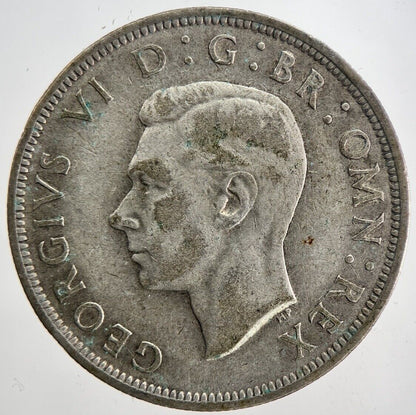 1942 George VI Half - Crown Silver Coin | Fine Collectable Grade | a6208