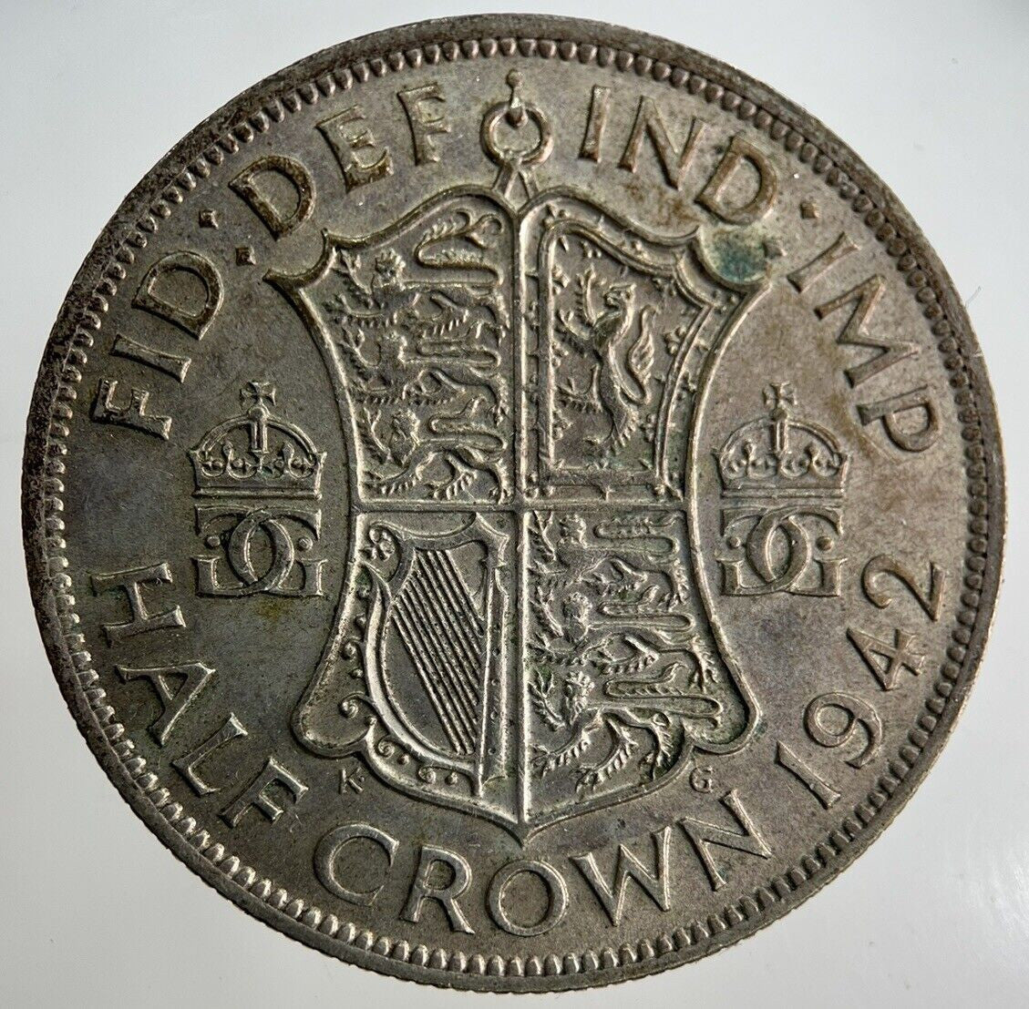 1942 George VI Half - Crown Silver Coin | Fine Collectable Grade