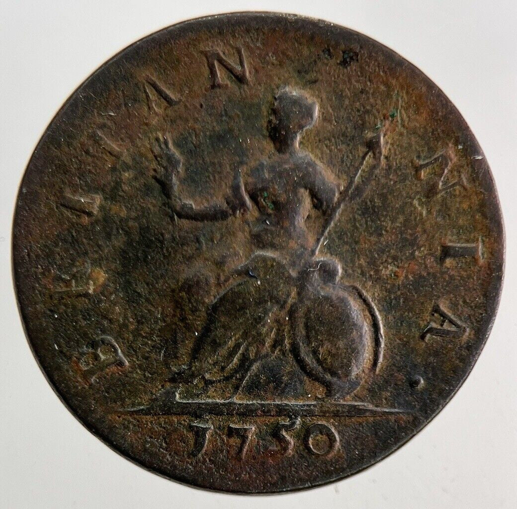 1750 George II 2nd Farthing Coin | Very High Grade