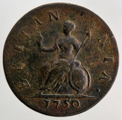 1750 George II 2nd Farthing Coin | Very High Grade