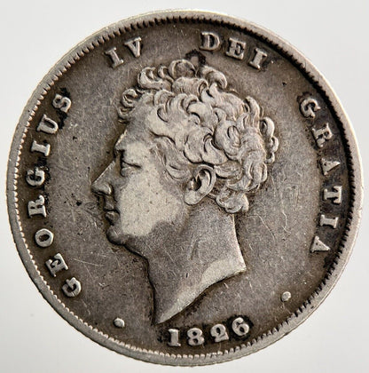 1826 George IV One Shilling Silver Coin | Fine Collectable Grade | a3472
