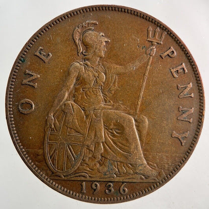 1936 George V One Penny Coin | Very High Grade