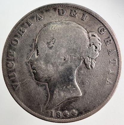 1844 Victoria Half - Crown Silver Coin | Collectable Grade