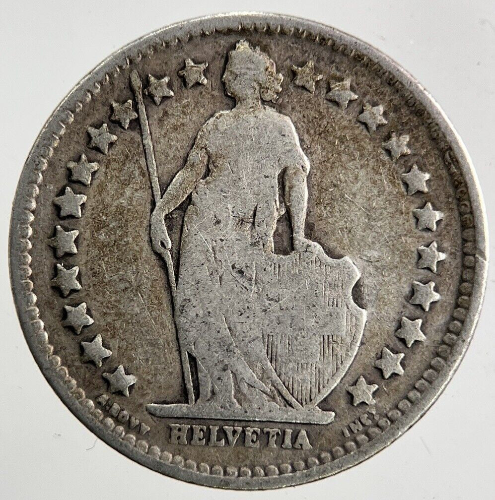 1921 Switzerland Swiss 1/2 Half Franc Silver Coin | Collectable Grade